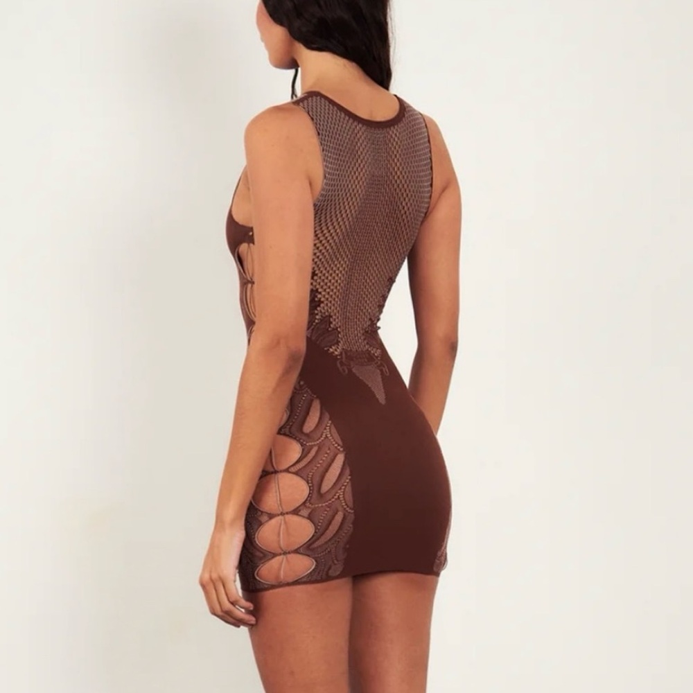 POSTER GIRL Brown Mini Dress